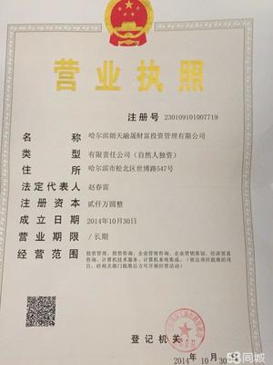哈尔滨朗天融晟财富投资管理
